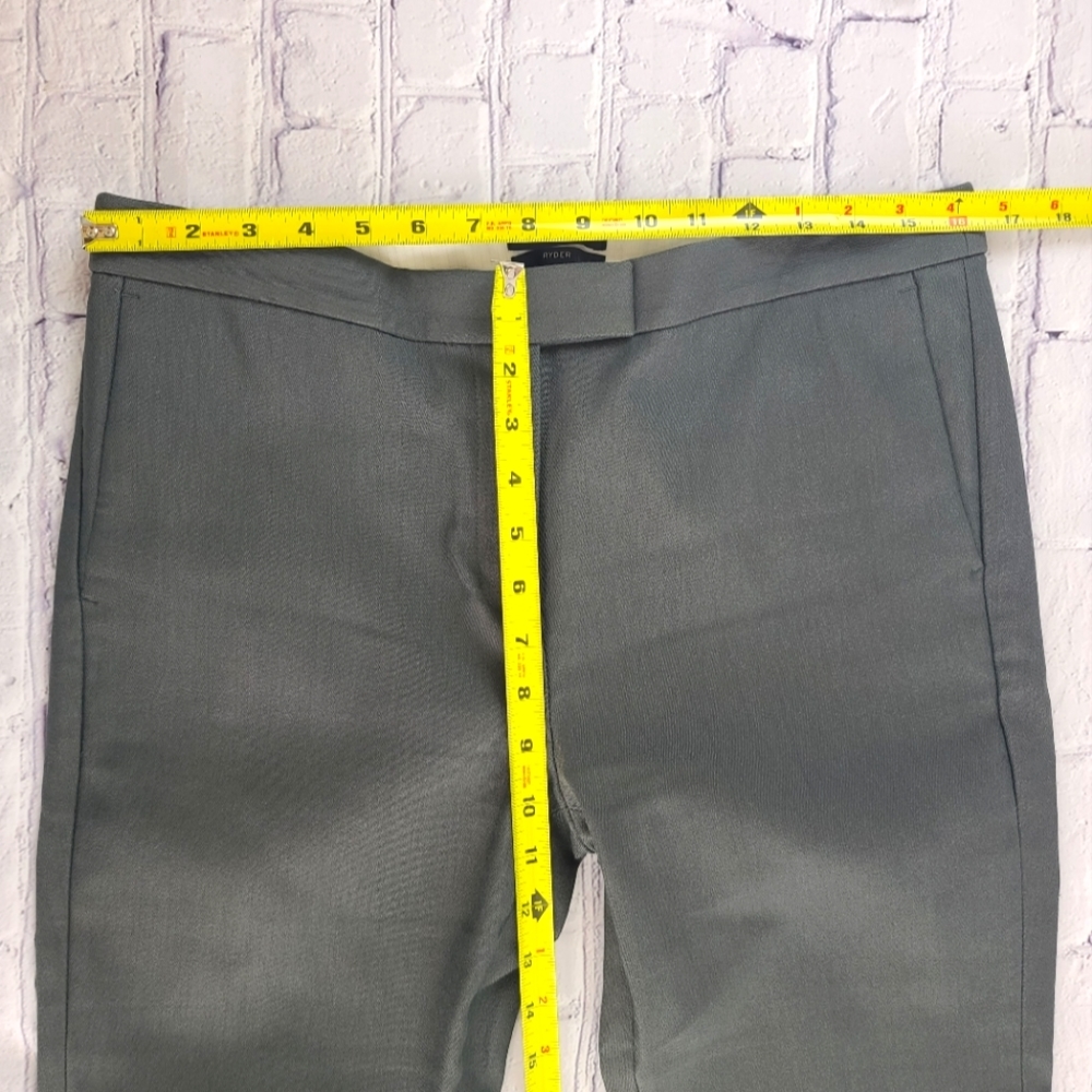 J. Crew Size 10 Ryder Menswear-Style Flat Front Tapered Leg Trousers Pants Gre… - Picture 5 of 8